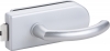 Glast�rbeschlag Modell ROUND in Edelstahl matt ,unverschlie�bar mit 3-teil. Office B�nder